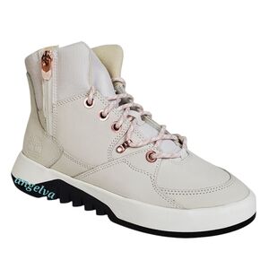 New Timberland supaway boots leather zip lace up white casual preppy outdoor